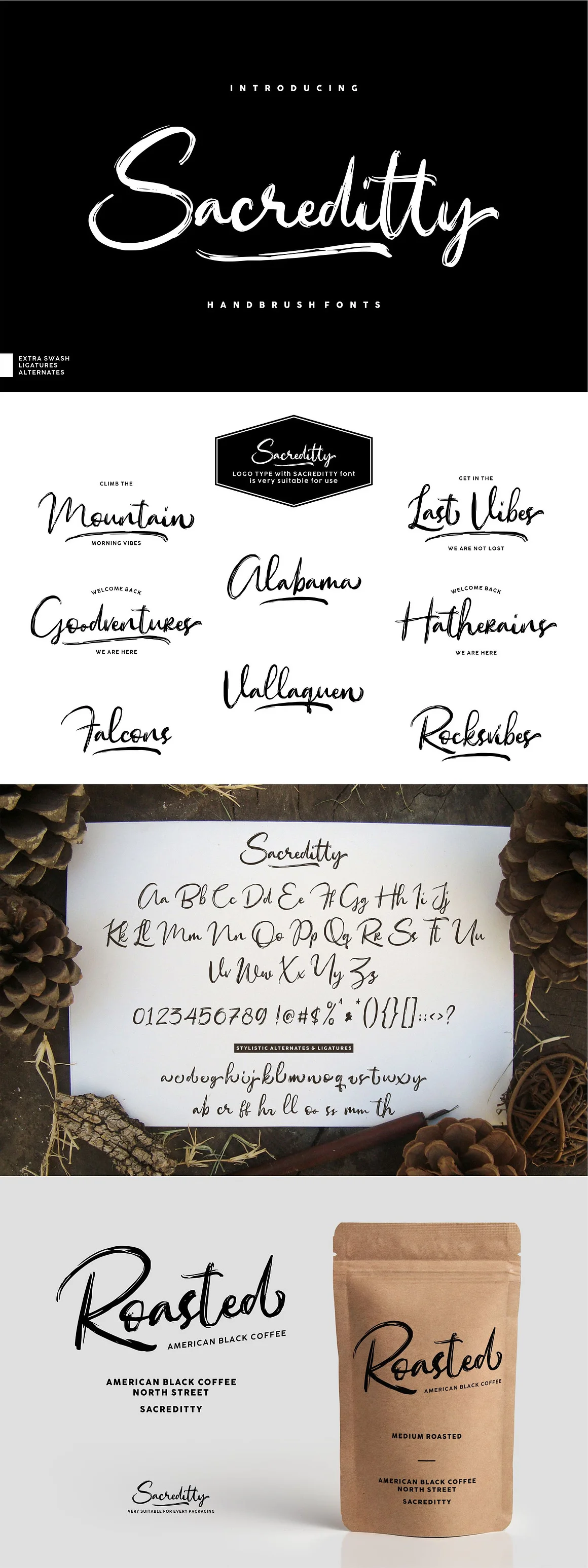 Sacreditty Handbrush Fonts
