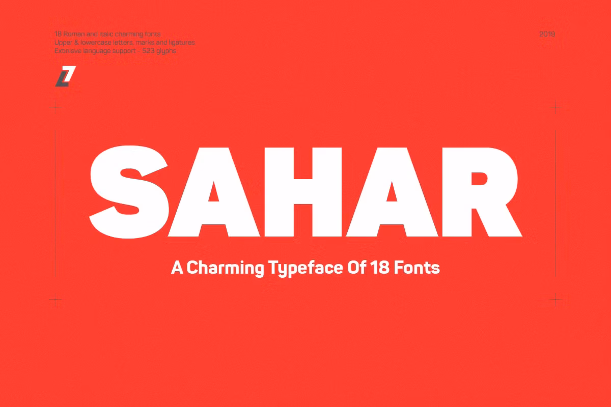 Sahar - 18 Fonts Typeface Free Download Free Download