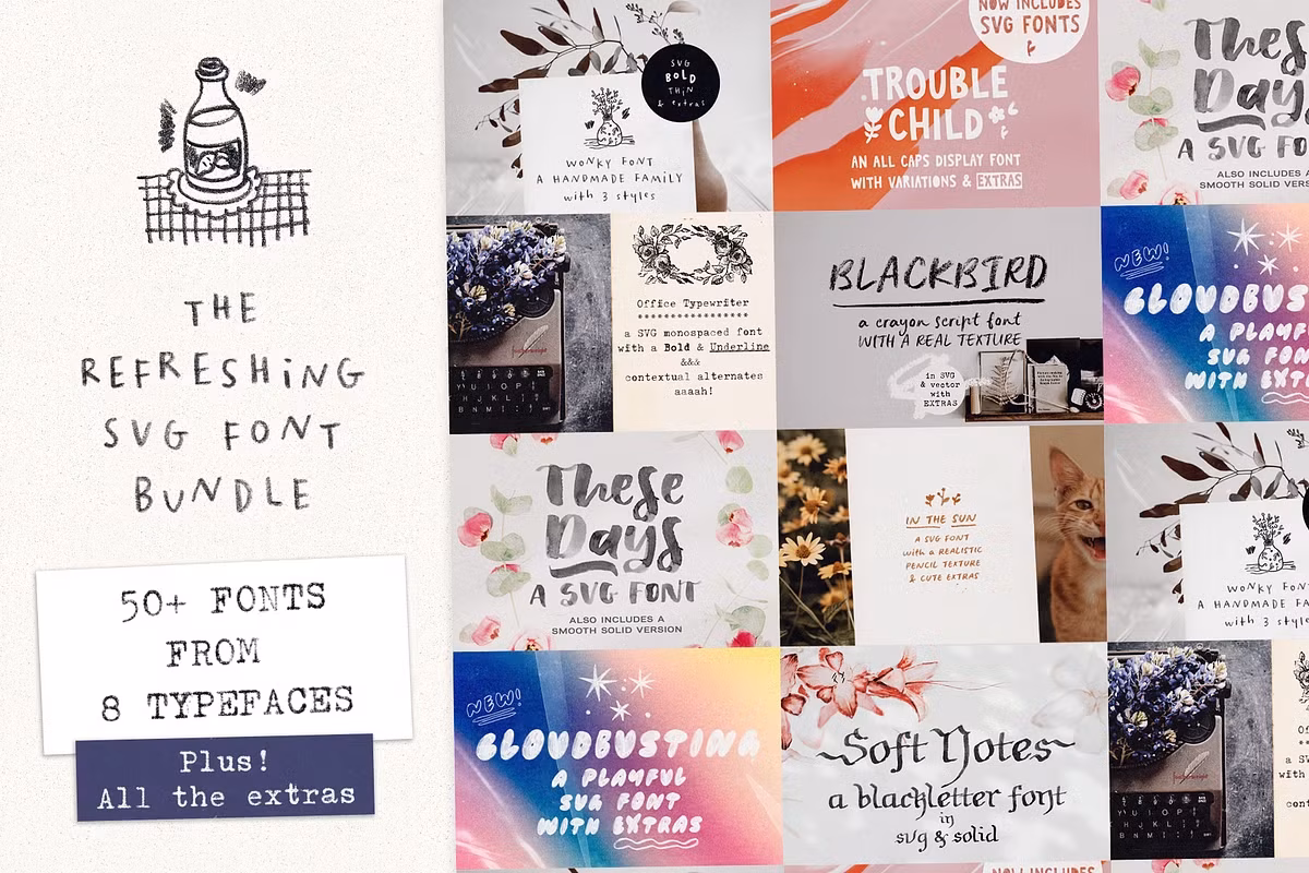 SALE! The SVG Font Bundle Free Download Free Download