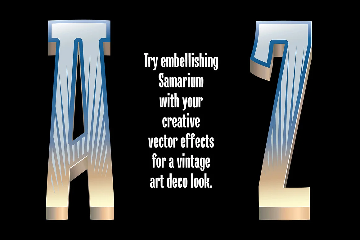 Samarium: A Bold Condensed Font