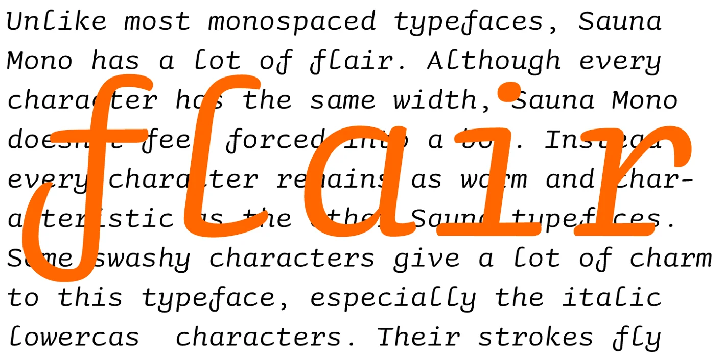 Sauna Mono Pro Font