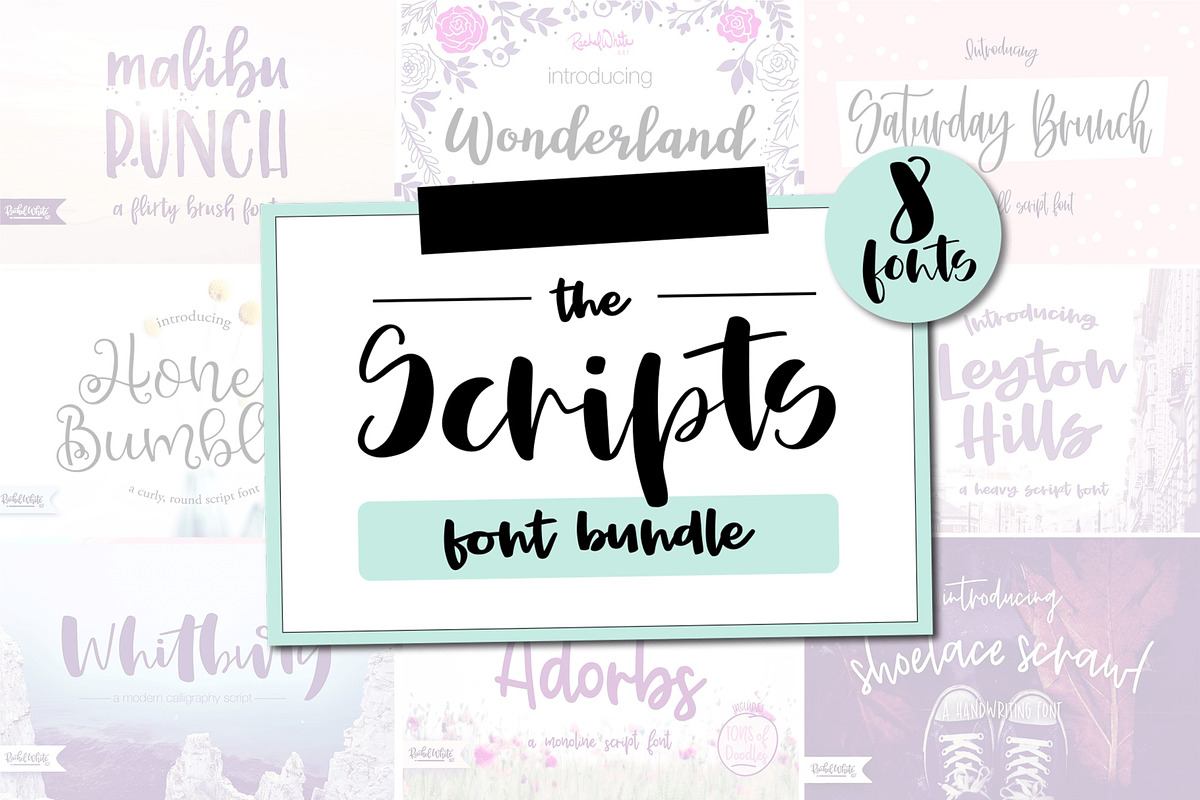 Scripts Font Bundle, 8 fonts Free Download Free Download Scripts Font Bundle, 8 fonts Free Download Free Download