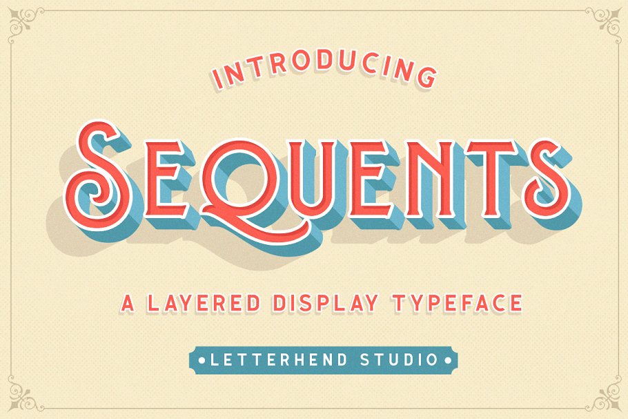 Sequents - Layered Font (+ORNAMENT) Free Download Sequents - Layered Font (+ORNAMENT) Free Download