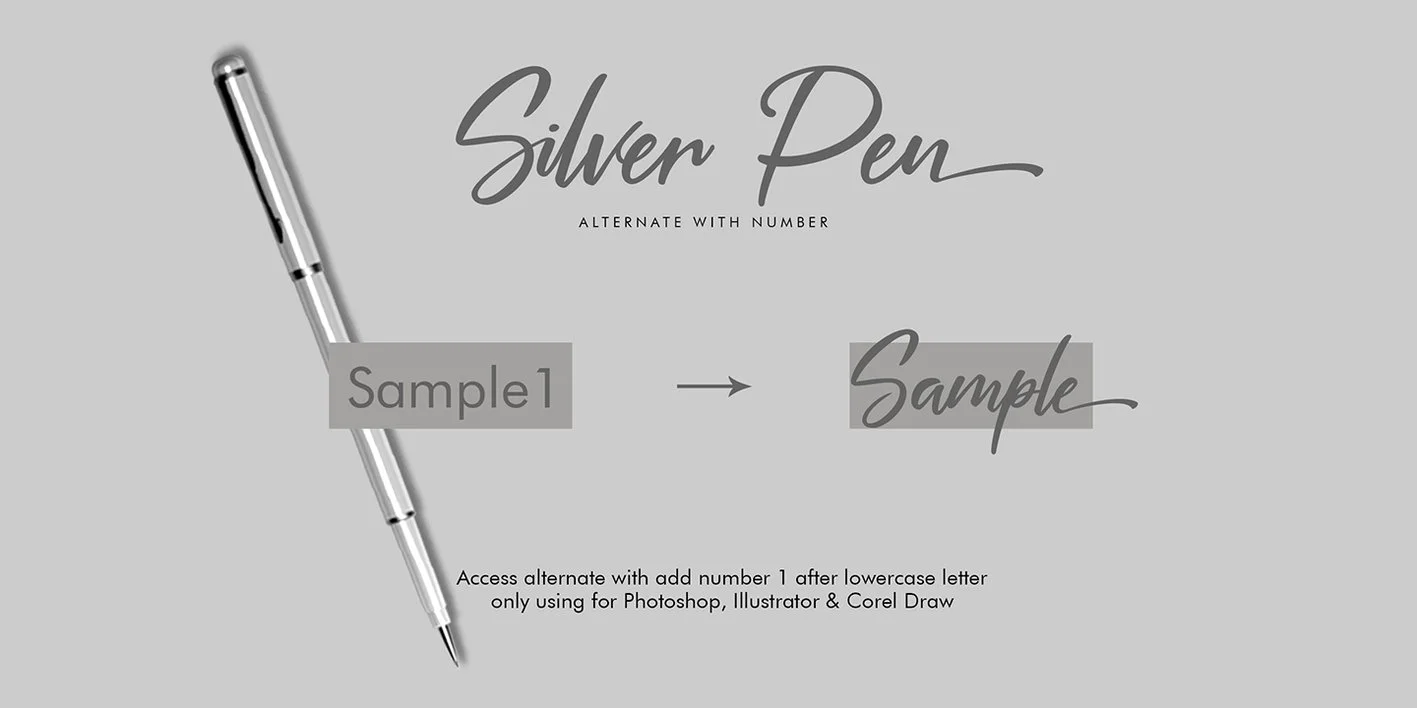 Silver Pen Font Free Download Free Download