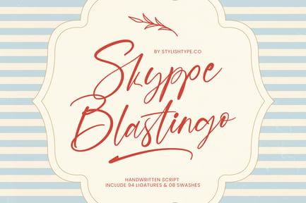 Skyppe Blastingo – Handwritten Script Font