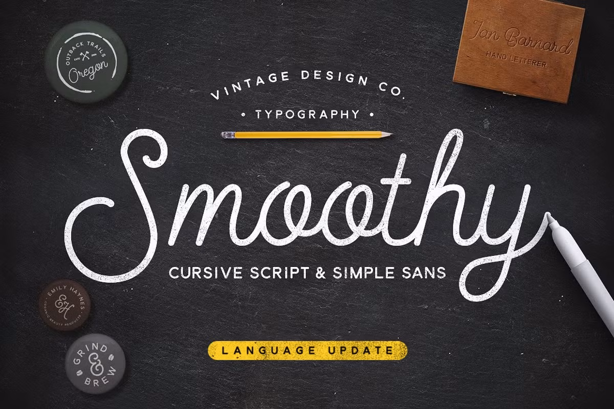 Smoothy - Cursive Script & Sans Free Download Free Download