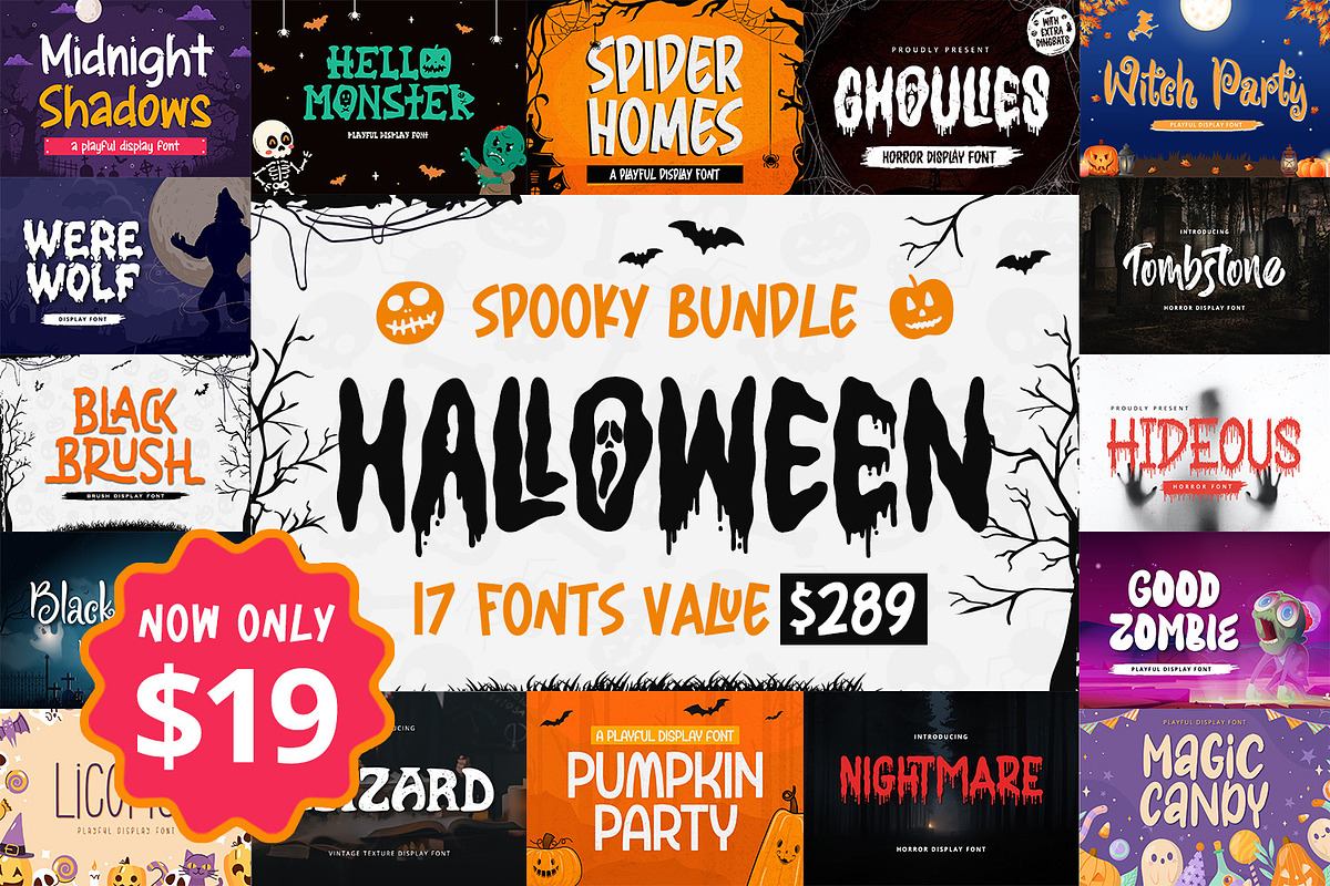 Spooky Bundle | 17 Halloween Fonts Free Download Free Download Spooky Bundle | 17 Halloween Fonts Free Download Free Download