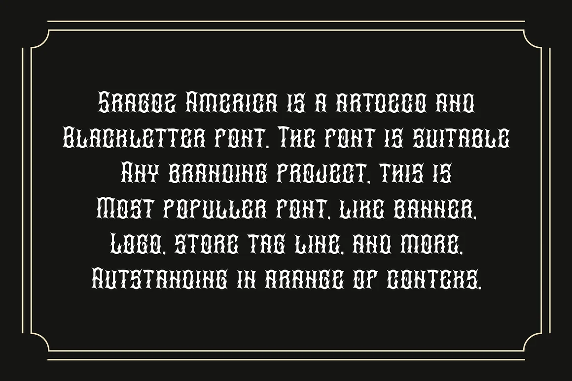 Sragoz America - Western Font