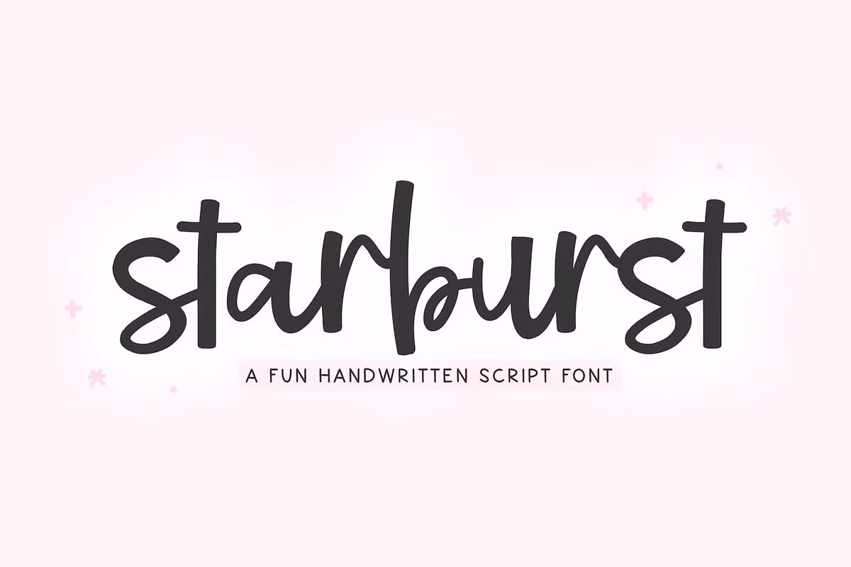 Starburst - A Bold Script Font Free Download Free Download