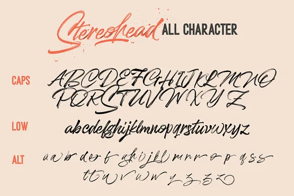 Stereohead Brush Font SVG