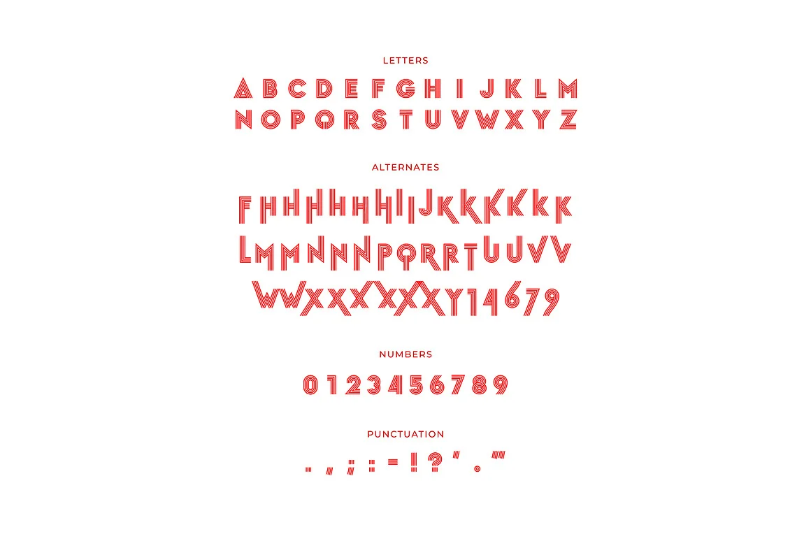 Striped Headline Font
