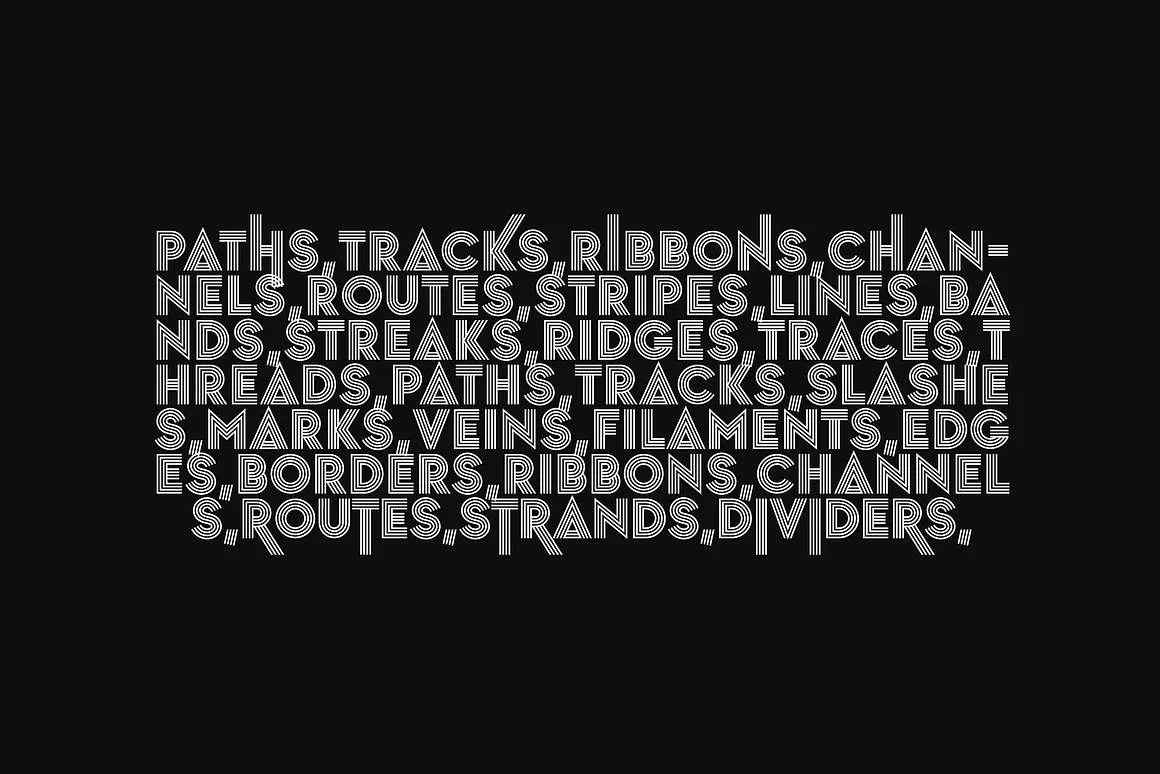 Striped Headline Font