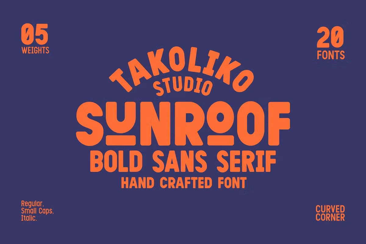 Sunroof - bold sans serif Free Download Free Download