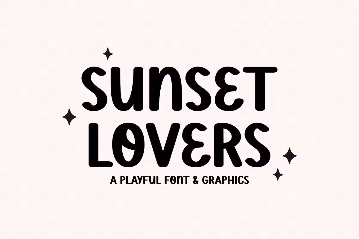 Sunset Lovers - Playful Font Free Download Free Download