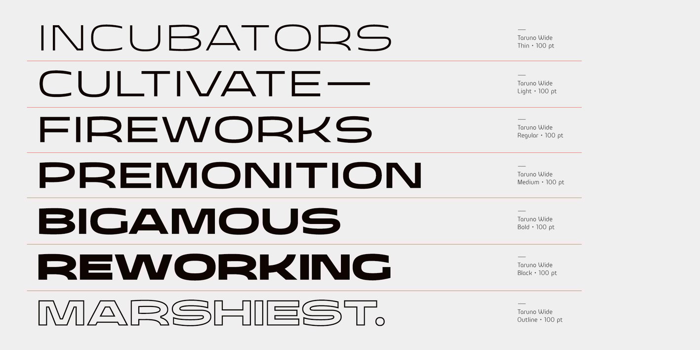 Taruno Wide Font Free Download Taruno Wide Font Free Download