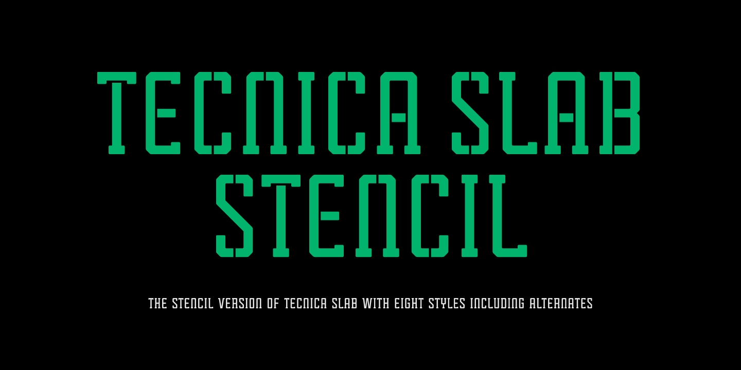 Tecnica Slab Stencil Font Free Download Tecnica Slab Stencil Font Free Download