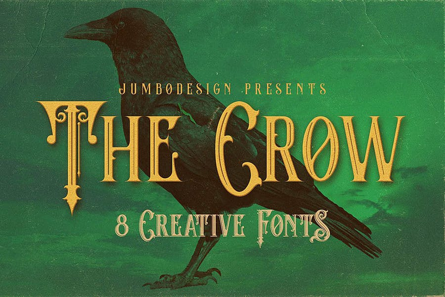 The Crow - Vintage Style Font Free Download The Crow - Vintage Style Font Free Download