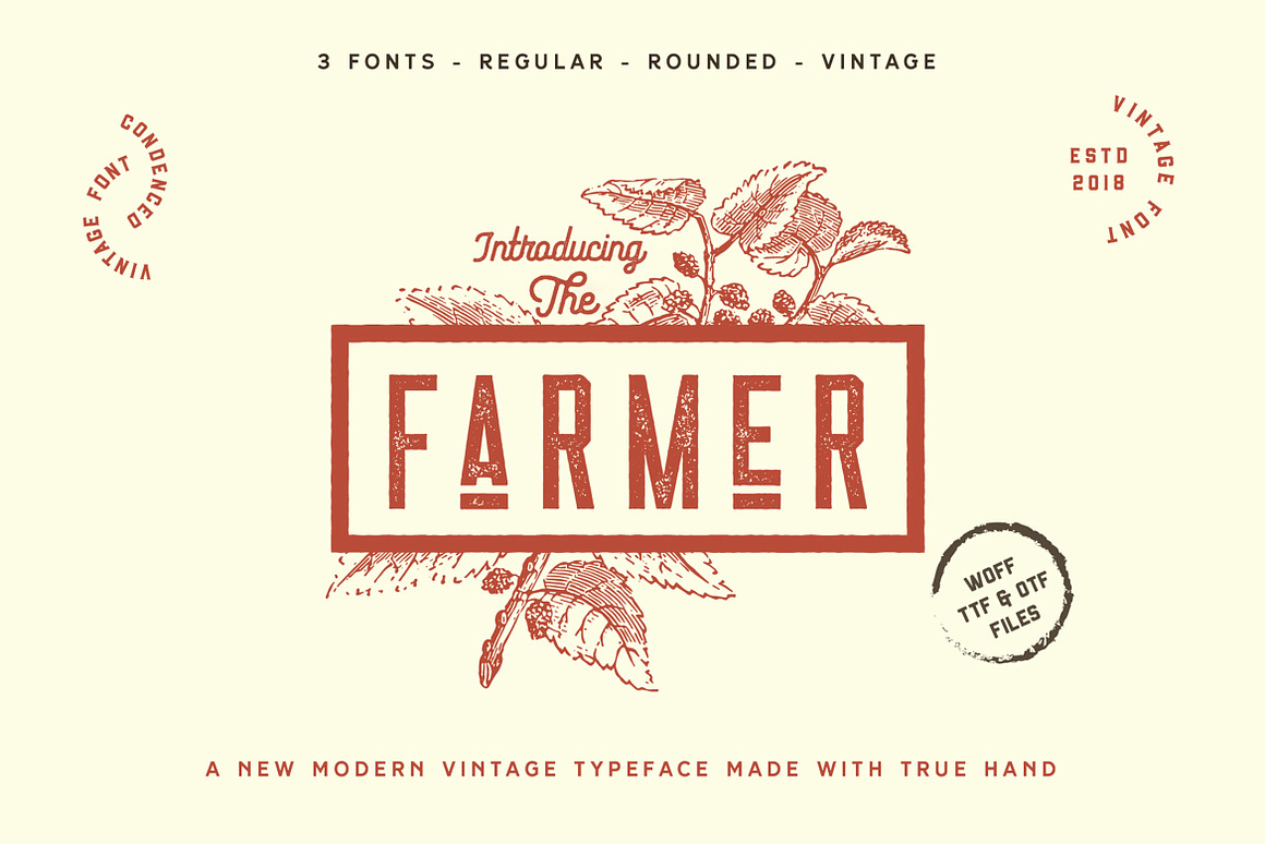 The Farmer Font - Condensed Typeface Free Download The Farmer Font - Condensed Typeface Free Download