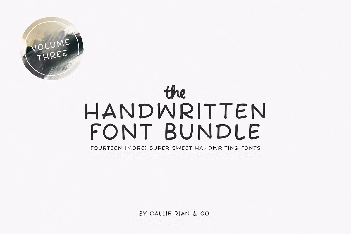 The Handwritten Font Bundle Vol. 3 Free Download Free Download