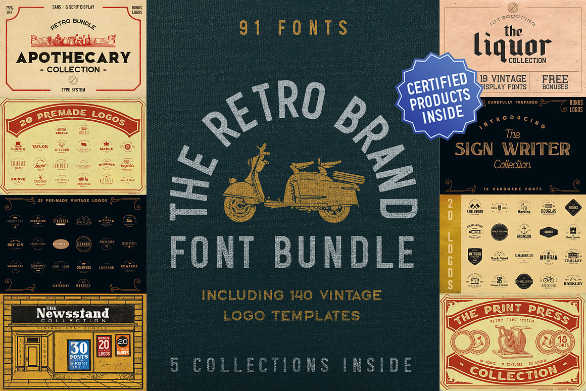 The Retro Brand Font Bundle Free Download The Retro Brand Font Bundle Free Download