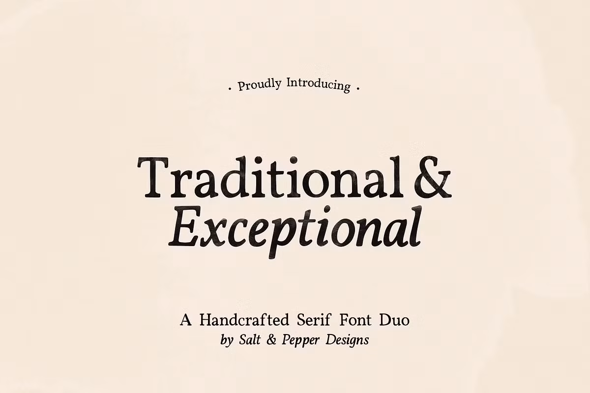 Traditional and Exceptional Font Duo Free Download Free Download