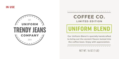 Uniform Font