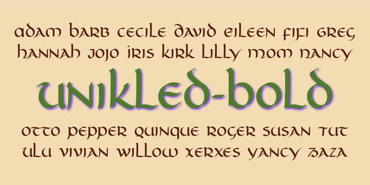 Unikled Font Free Download