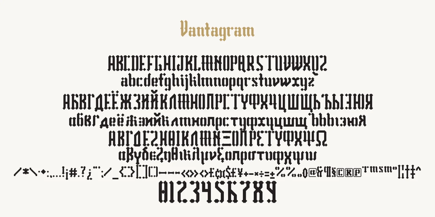 Vantagram Font