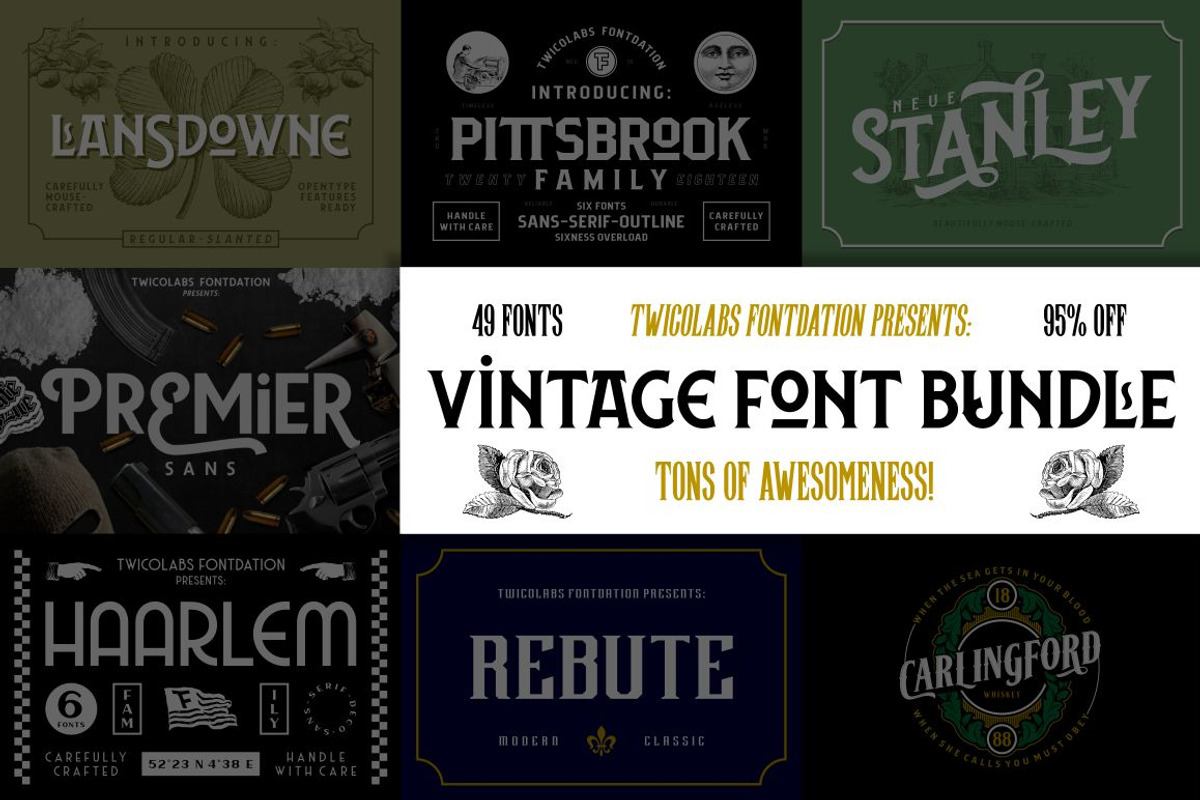 Vintage Font Bundle | 49 Fonts in 1 Free Download Free Download Vintage Font Bundle | 49 Fonts in 1 Free Download Free Download