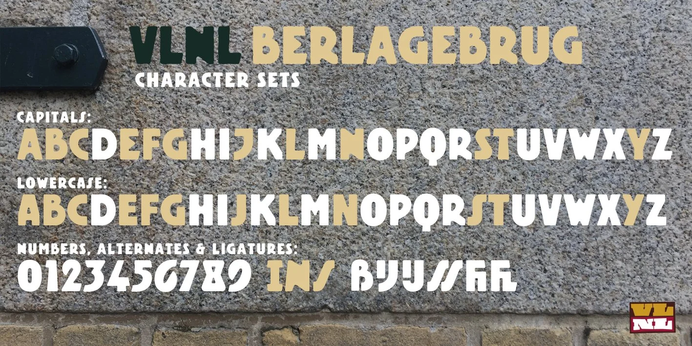 VLNL Berlagebrug Font