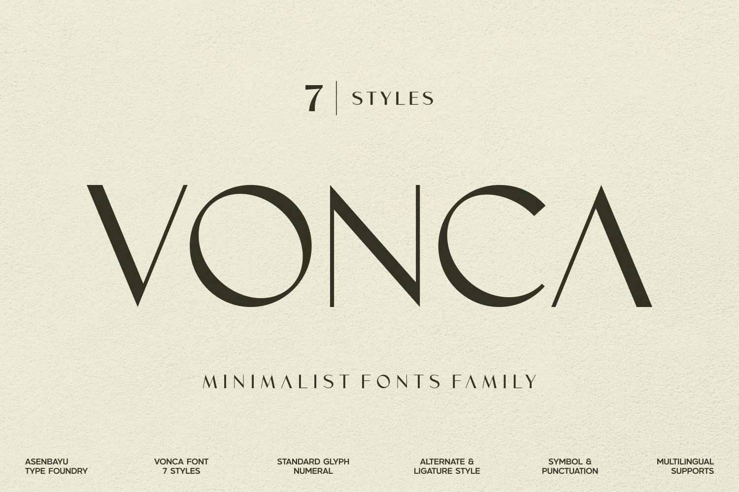 Vonca - Minimalist Font Family Free Download Vonca - Minimalist Font Family Free Download