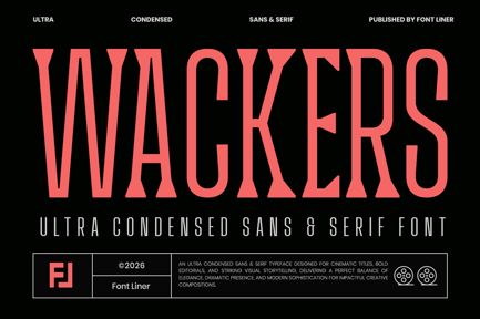 Wackers – Ultra Condensed Serif & Sans Font Duo