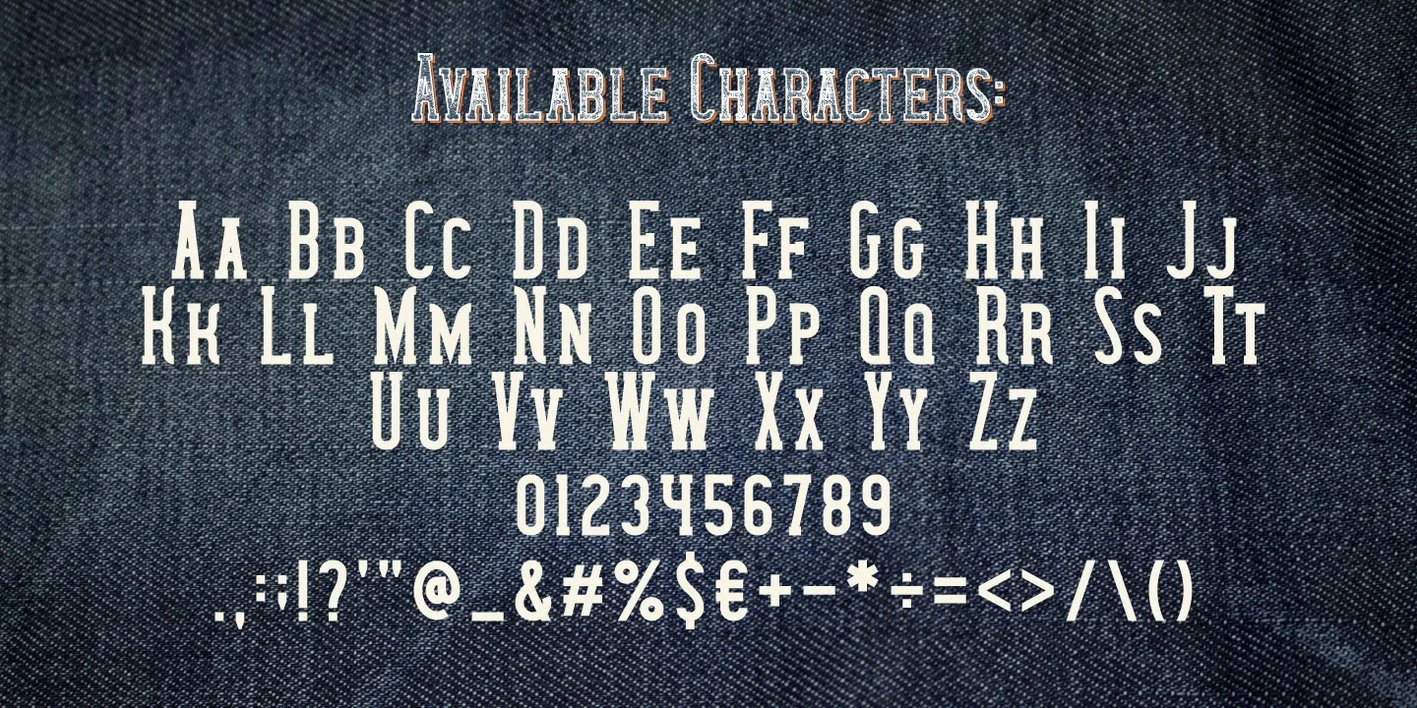 Wanted Denim Font