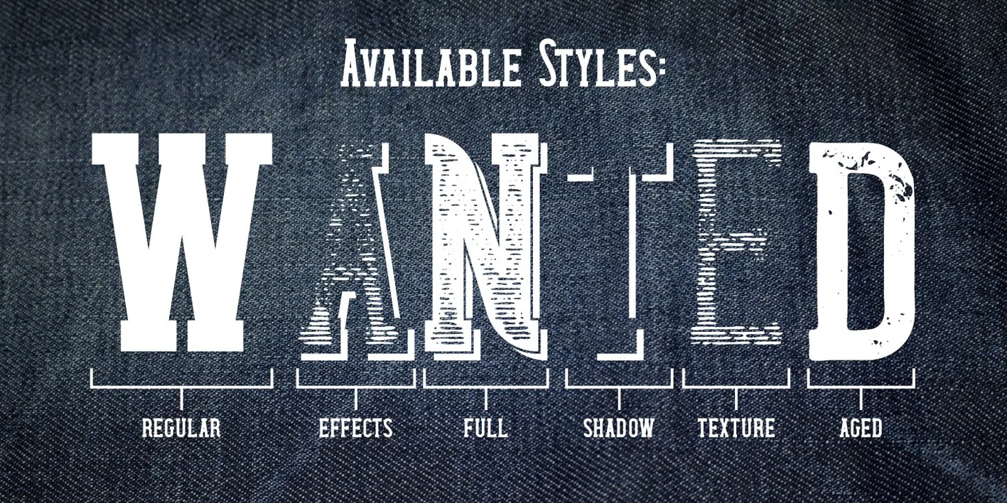 Wanted Denim Font