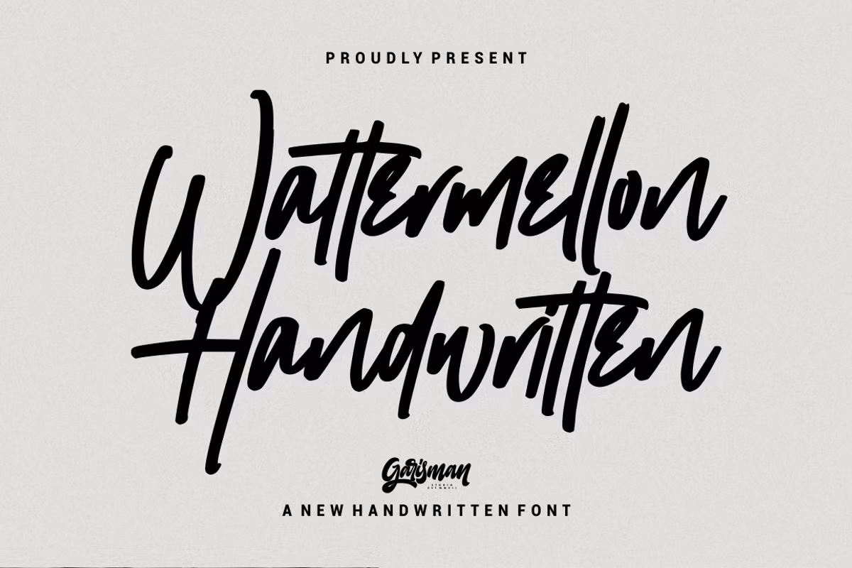 Wattermellon - Handwritten Font Free Download Free Download