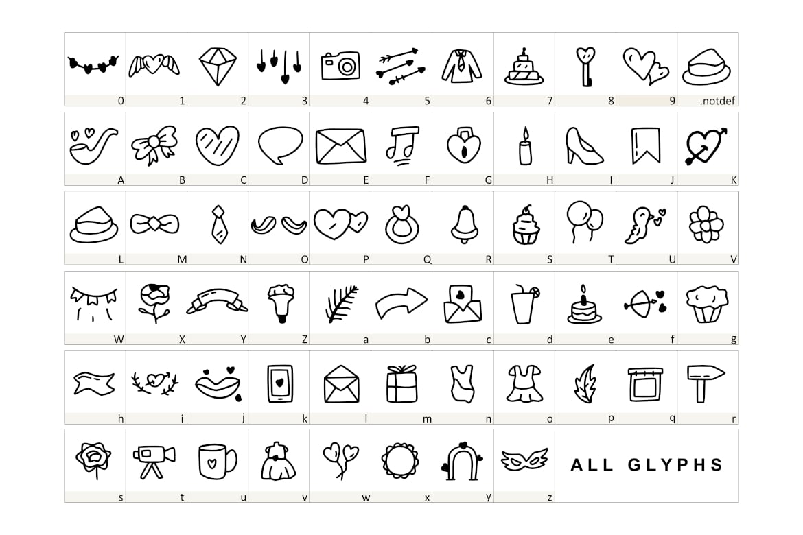 Wedding Dingbat Font Free Download Wedding Dingbat Font Free Download