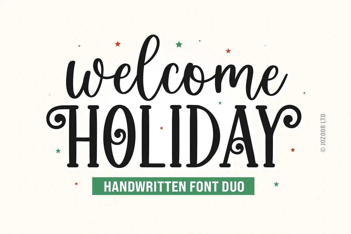Welcome Holiday - Script Font Duo Free Download Free Download Welcome Holiday - Script Font Duo Free Download Free Download