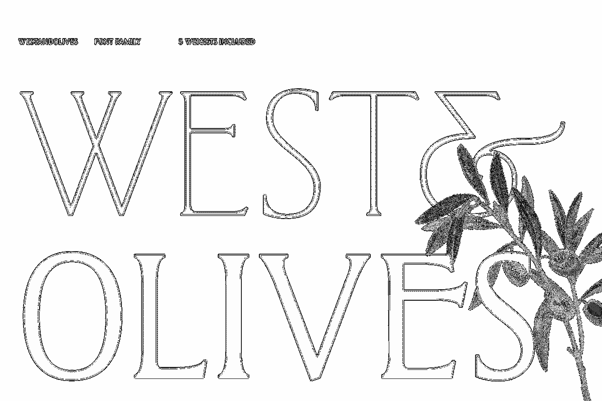 West and Olives (6 fonts + variable) Free Download Free Download