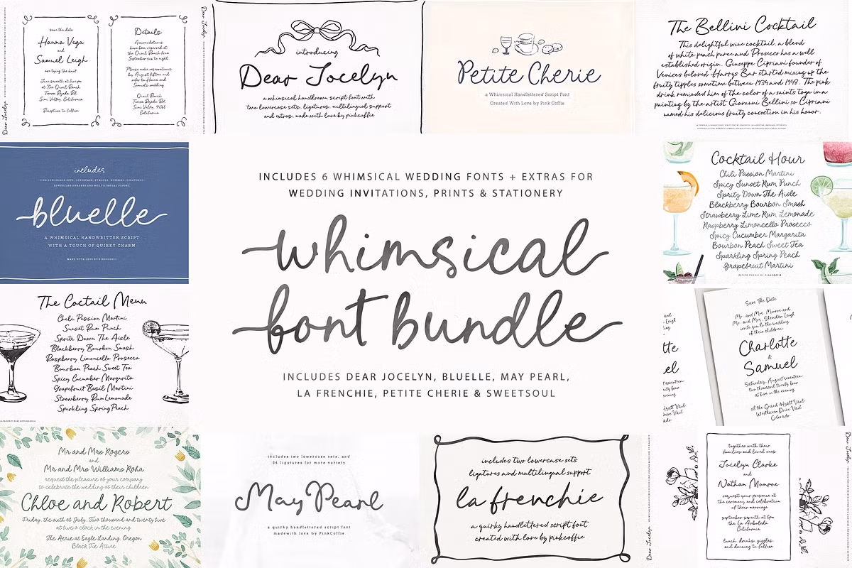 Whimsical Script Font Bundle Free Download Free Download
