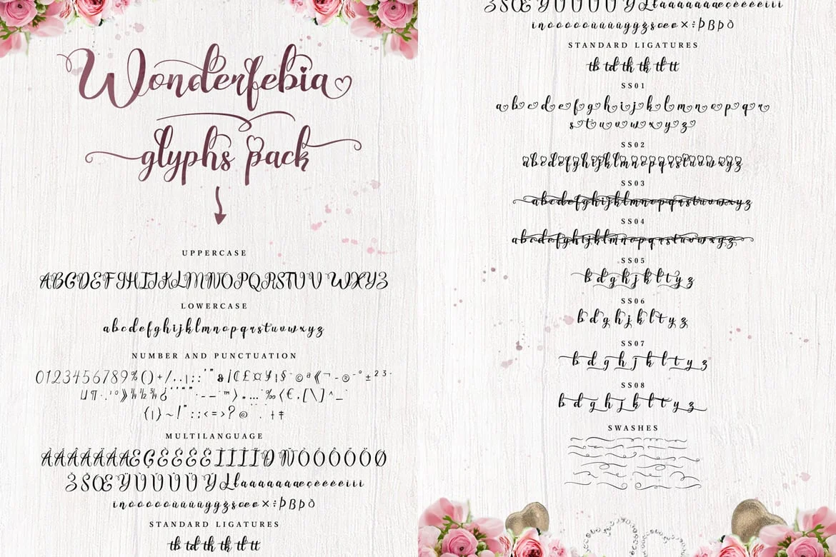 Wonderfebia - Script Wedding Font