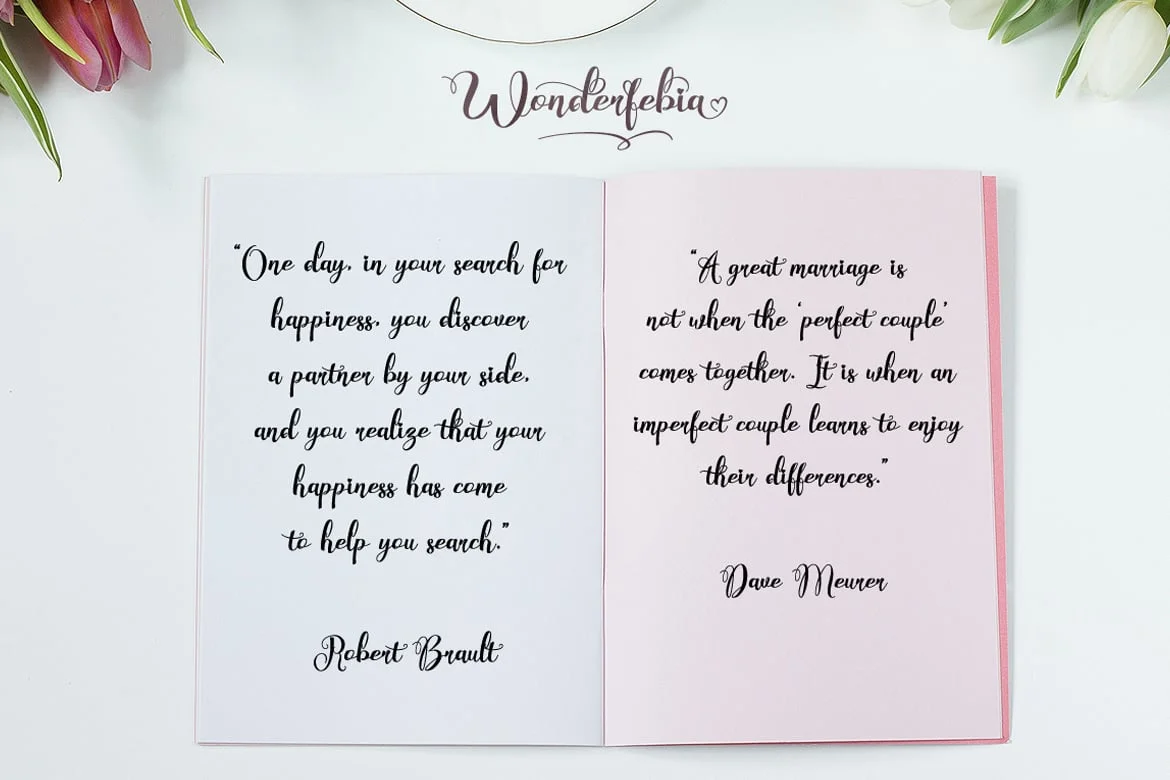 Wonderfebia - Script Wedding Font