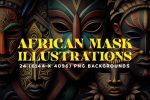 24 Tribal African Mask Illustrations Free Download