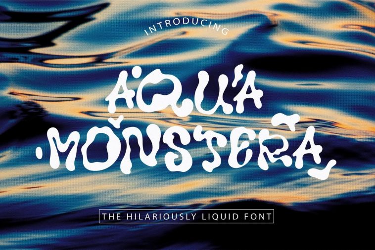 Aqua Monstera font