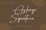 Ashagi Signature font