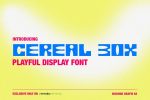 Cereal Box font