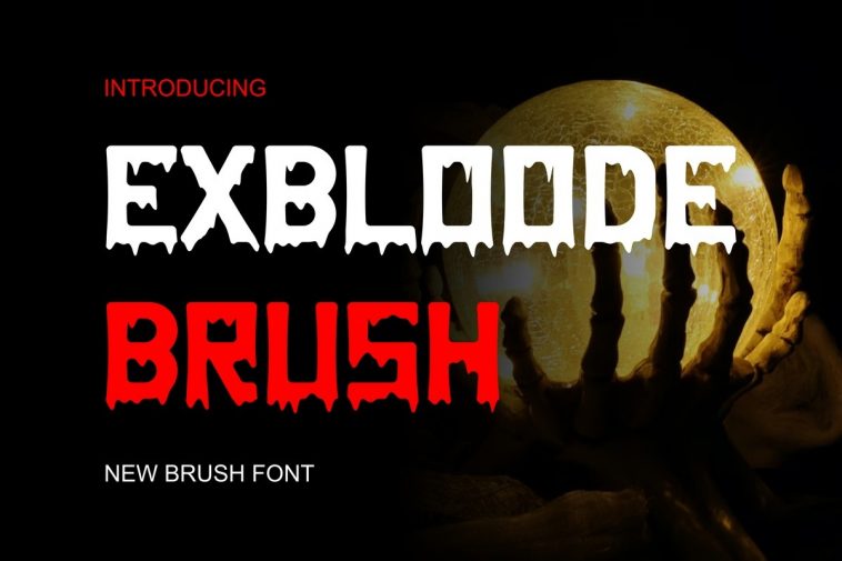 Exbloodebrush font