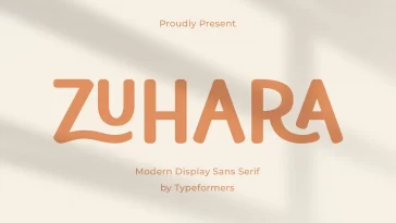 Zuhara - Modern Display Sans Serif Font Free Download